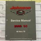 Johnson Service Manual 2000 Ss 40 Thru P/n 787069 Used. Price: $34.99.