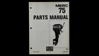Mercury 75 Parts Manual C-90-79171 June 1977 Outboard Oem Good. Price: $24.99.