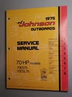 Omc 1975 Johnson JM-7510 70 Hp Models Outboard Service Manual Used. Price: $19.99.