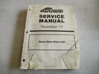 1992 Mercury Mercruiser #11 Bravo Stern Drive Unit Service Manual Pn 90-17431--1 Used. Price: $28.37.