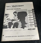1971 Johnson Outboard Hp Service Manual JM.7107 40R71 40RL71 40E71 40EL71 Used. Price: $27.99.