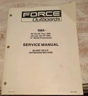 Force Service Manual 1984- 85/125 Thru 1988 (except Modelc) OB4130 Used. Price: $18.00.