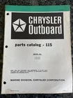 1980 Chrysler Outboard Parts Catalog 115 Hp Boat Engine Ob 3381 Used. Price: $12.50.