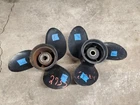 Pair Of 15" X 15P Omc Evinrude Johnson Stainless Steel Propellers, P5427 P5428 Used. Price: $312.00.