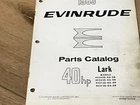 1963 Evinrude 40HP Lark 40362D 40363D 40372D 40373D Parts Catalog/list - Used. Price: $12.95.