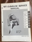 1971 Evinrude Service Manual 4747 For Sportwin 9.5 Hp Models 9122 & 9123 Used. Price: $32.78.