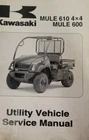 2005 Kawasaki Mule 610 4X4 600 Service Shop Manual 99924-1349-03 Used. Price: $59.99.