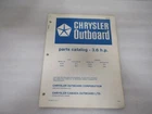 PM159 1970 Chrysler Outboard 3.6 Hp Model Parts Catalog Manual P/n Ob 1152 Used. Price: $8.75.