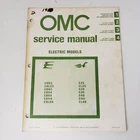 Omc Service Manual - Electric Models & Eb 1980 P/n 392067. Price: $14.94.