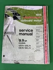 1974 Johnson Outboard 9.9 Hp Service Manual JM.7404 10R74 10RL74 10E74 10EL74 Used. Price: $39.57.