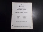 1965 Pennys Foremost Hp Outboard Motor Model 30061 & 30062 Parts Catalog Used. Price: $14.95.