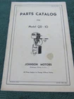 Johnson Antique Outboard Motor Original Factory Parts List 1949-50 10HP QD10 Used. Price: $9.95.