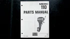 Mercury 110 Outboard Parts Manual C-90-79169 June 1977 Good. Price: $24.99.