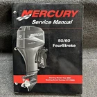 Mercury Service Manual 50/60 Fourstroke Starting Year 2001 (p/n 90-858896) Used. Price: $12.00.