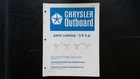 Chrysler Outboard 3.6 Hp Parts Catalog OB1152 1969 Illustrated Good. Price: $29.99.