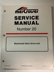 Mercury Mercruiser Service Manual #20 Blackhawk Stern Drive Unit 90-823228 Used. Price: $16.45.