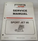 1993 Mercury Marine Sport Jet Service Manual P/n 90-824724 Used. Price: $19.95.