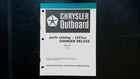 Chrysler Outboard 140 Hp Charger Deluxe Parts Catalog OB3384 1979 Good. Price: $29.99.