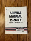 Force Outboards OB4645 Service Manual 35-50 H.p. 1988 Thru 1991 Models Oem Used. Price: $59.99.