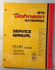 Omc 1975 Johnson JM-7511 Hp Models Outboard Service Manual Used. Price: $29.95.
