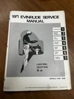 Used Oem 1971 Hp Lightwin Evinrude Service Manual P/n 4745 Model 4106 4136. Price: $18.00.
