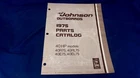 Used 1975 Johnson 387017 Parts Catalog 40HP Models 40R75 40E75 40RL75 40EL75. Price: $18.95.