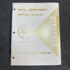 1972 Johnson Outboards Service Manual 25HP Models 25R72 25RL72 25E72 25EL72 Used. Price: $15.00.