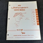 1970 P/n JM-7004 Johnson Outboard Service Manual 1/2 Hp Models 9R70 9RL70 Used. Price: $20.00.