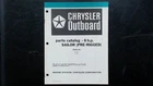Chrysler Outboard 6HP Sailor Parts Catalog 65H0A 65B0A 1979 OB3358 Good. Price: $29.99.
