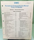 New Genuine Omc 394607-1 Section One General Information Service Manual 1983. Price: $55.65.