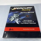 Mercury Racing Sport/torque Master & Fleet Gearcase Service Manual 2005 Used. Price: $29.99.