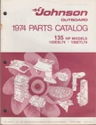 1974 Johnson Outboard Motor Parts Catalog Hp 135ESL74 135ETL74 Used. Price: $11.99.