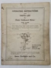 1946 Elgin Outboard Motor Model 571.58501 Operating Instructions & Parts List Used. Price: $27.95.