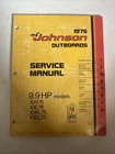 1975 Johnson JM-7505 Service Manual 9.9 Hp Models 10R75 10E75 10RL75 10EL75 Used. Price: $12.00.