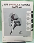 New Genuine Evinrude 4751 Lark 50 Hp Service Manual 1971. Price: $54.51.