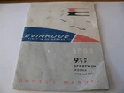 1965 Evinrude Outboard Motors Owners Manual 9.5 Hp Sportwin Models 9522 0523 Used. Price: $23.99.