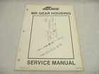 SIS-869 1084 Service Manual For Mercruiser Mr Gear Housing Used. Price: $16.95.