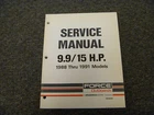1988-1991 Force 9.9 15 Hp Outboard Motor Shop Service Repair Manual 1989 1990 Xo Used. Price: $72.61.