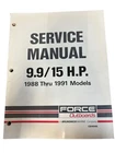 Force Outboards OB4646, 9.9/15 Hp Service Manual 1988-1991 Models Used. Price: $19.99.