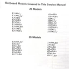 1997 Omc 25 35 Hp 3CYL Johnson Evinrude Service Shop Manual 507264 Free Priority Used. Price: $44.80.