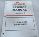 1998 Mercruiser Hi-performace #5 Sterndrive Vi-dry Sump Service Manual 90-840250 Used. Price: $15.75.
