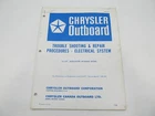 OB977S 7/68 Chrysler Outboard Service Manual Supplement 9.2 Hp Autolectric Used. Price: $12.95.