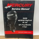 Mercury Serivce Manual 40 50 60 Bigfoot Jet Efi Fourstroke 4-STROKE 90-899975 Used. Price: $24.95.