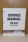 Force Service Manual 70 H.p. 1991 Models OB4589 Used. Price: $24.95.