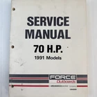 Genuine Force Outboards OB4589 70 Hp Service Manual 1991 Used. Price: $23.45.
