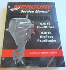 Mercury Outboard 9.9/15 Bigfoot Fourstroke Service Manual P/n 90-856159R02 Used. Price: $25.46.