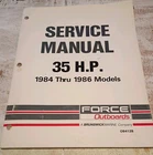1985-1986 Force 35 Hp Outboard Motor Factory Service Repair Manual Oem OB4128 Used. Price: $12.25.