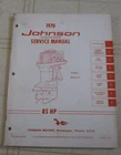 1970 Johnson Hp 85ESL70 Outboard Motor Service Repair Manual Used. Price: $18.88.