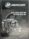 C2 Mercury 8M0119305 4.5L 200/250 Hp Ec & Non Service Manual Used. Price: $35.00.