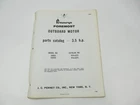 OB891 1965 Vintage Penneys Foremost 3.5 Hp Outboard Owner Guide & Parts Catalog Used. Price: $20.95.